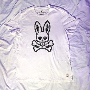 Psycho Bunny Howgate Camo Graphic Tee, White, Size Small